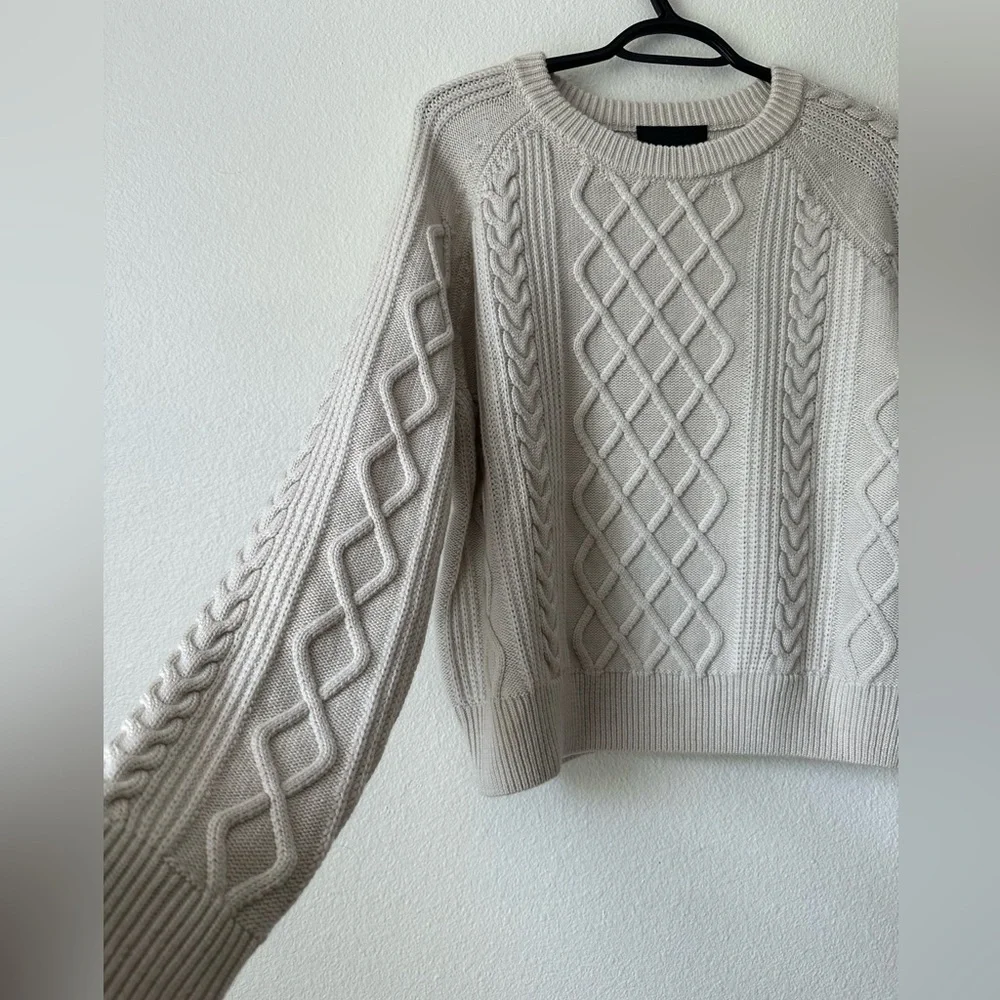 NILI LOTAN Coras Wool Cable-Knit Sweater - Picture 9 of 12